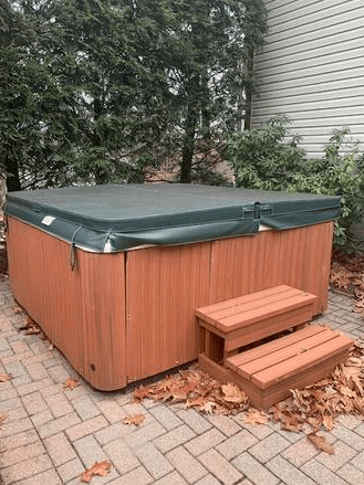 Old hot tubs and their covers can be a challenge to get rid of.